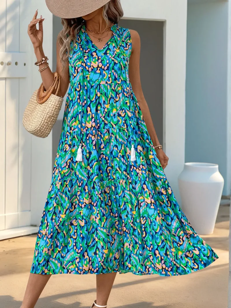 2025 Summer Boho Viscose Maxi Dress - Image 2