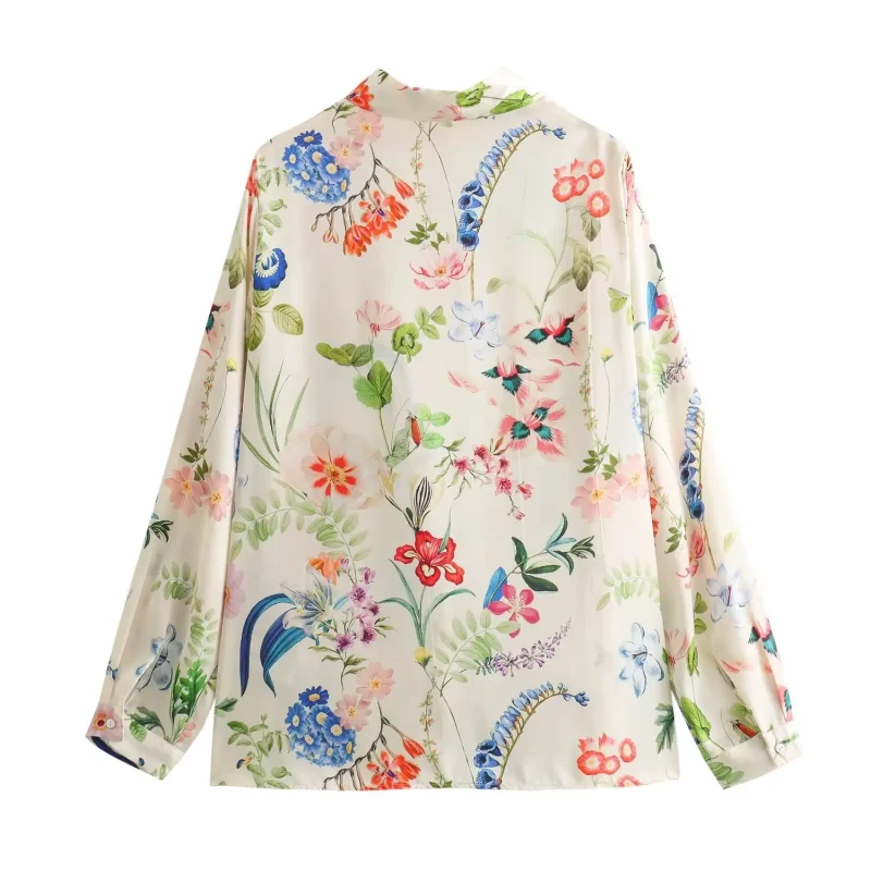 Women’s Elegant Floral Print Blouse - Image 5