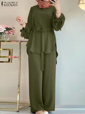 Elegant Long Sleeve Top & Pants