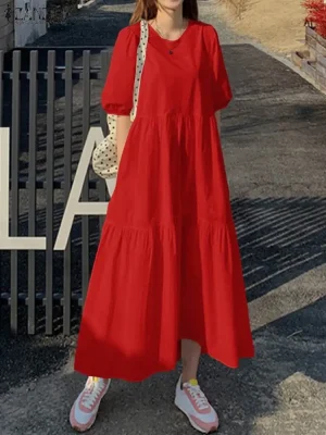 Women’s 2025 Summer Solid Maxi Dress