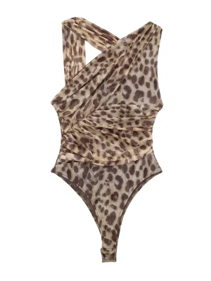 Women’s Leopard Print Sleeveless Jumpsuit