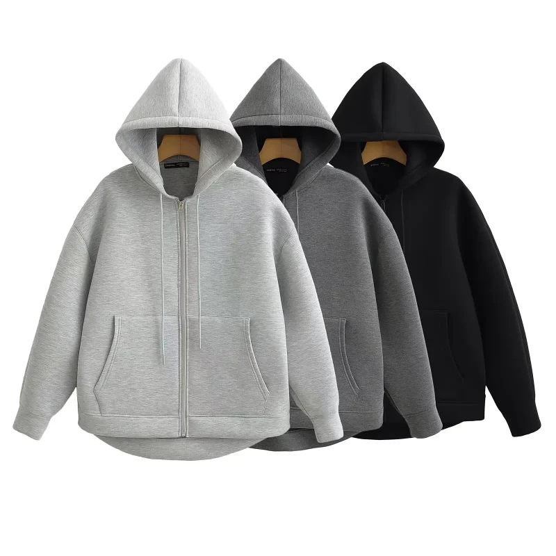 Women’s Gray Hooded Jacket