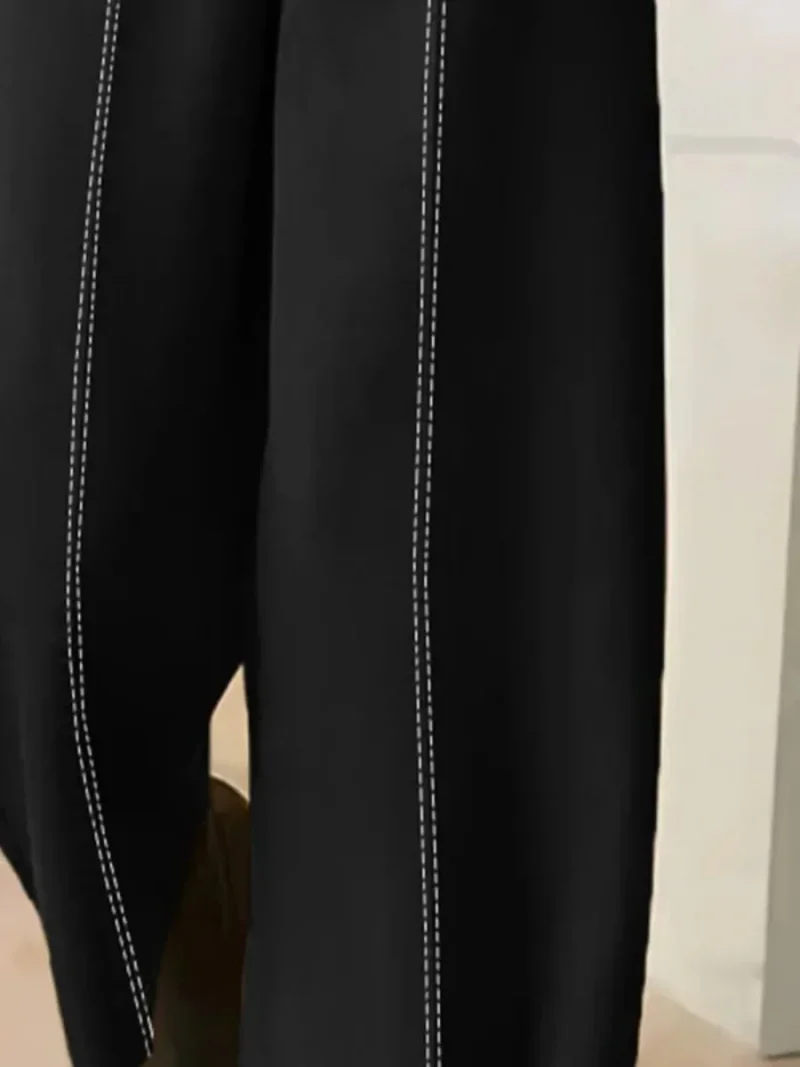 Women’s Black Loose Fit Pants - Image 3