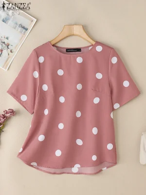 Women’s Summer Polka Dot Blouse