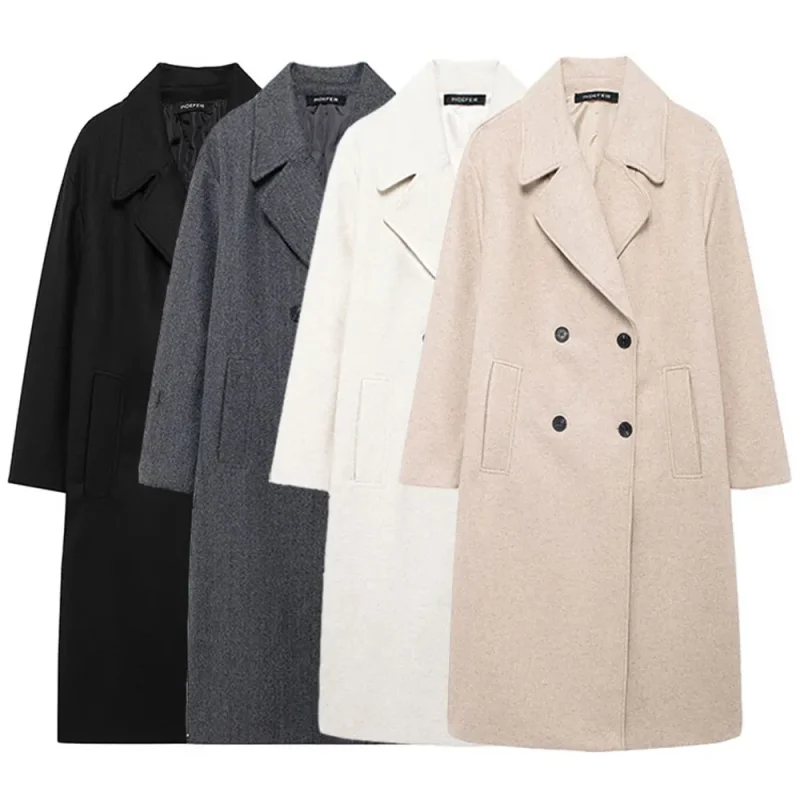 Women’s Elegant Double-Breasted Trench Coat