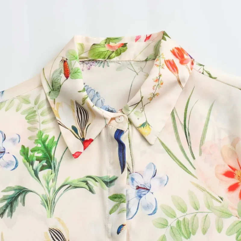 Women’s Elegant Floral Print Blouse - Image 6