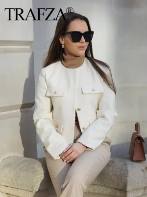 Women’s Autumn Casual O-Neck Coat