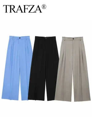 Women’s High Waist Wide Leg Trousers
