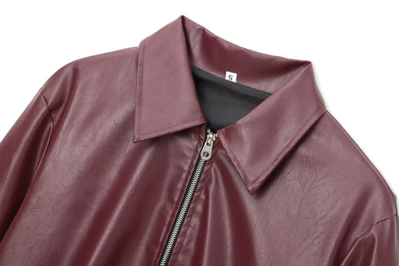 Women’s Vintage PU Leather Jacket - Image 6