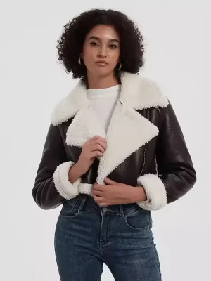 Women Vintage Faux Leather Jacket