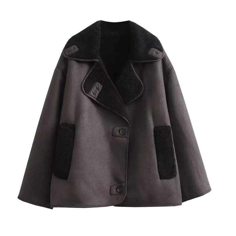 Women’s Warm Faux Leather Jacket