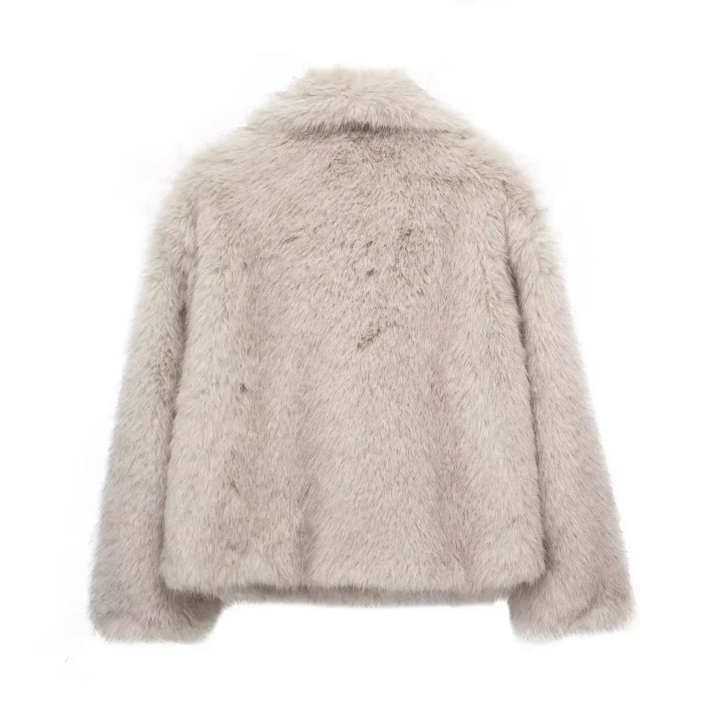 Women’s Autumn Winter Faux Fur Jacket - Image 9