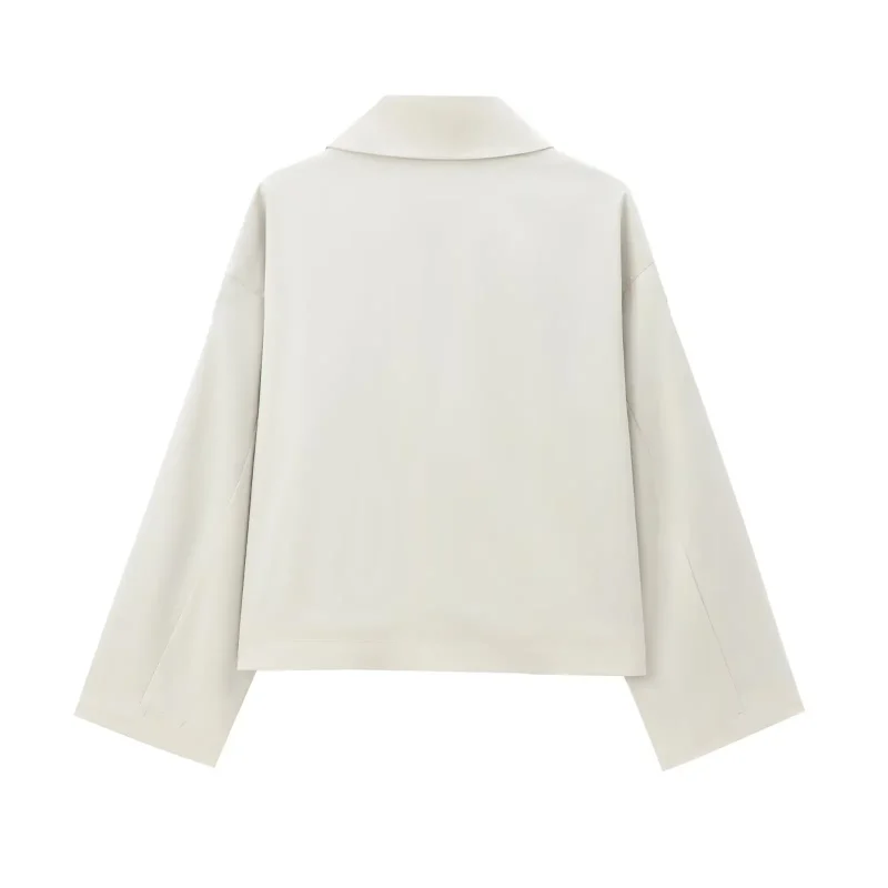 Women Cropped Trench Coat - Image 6