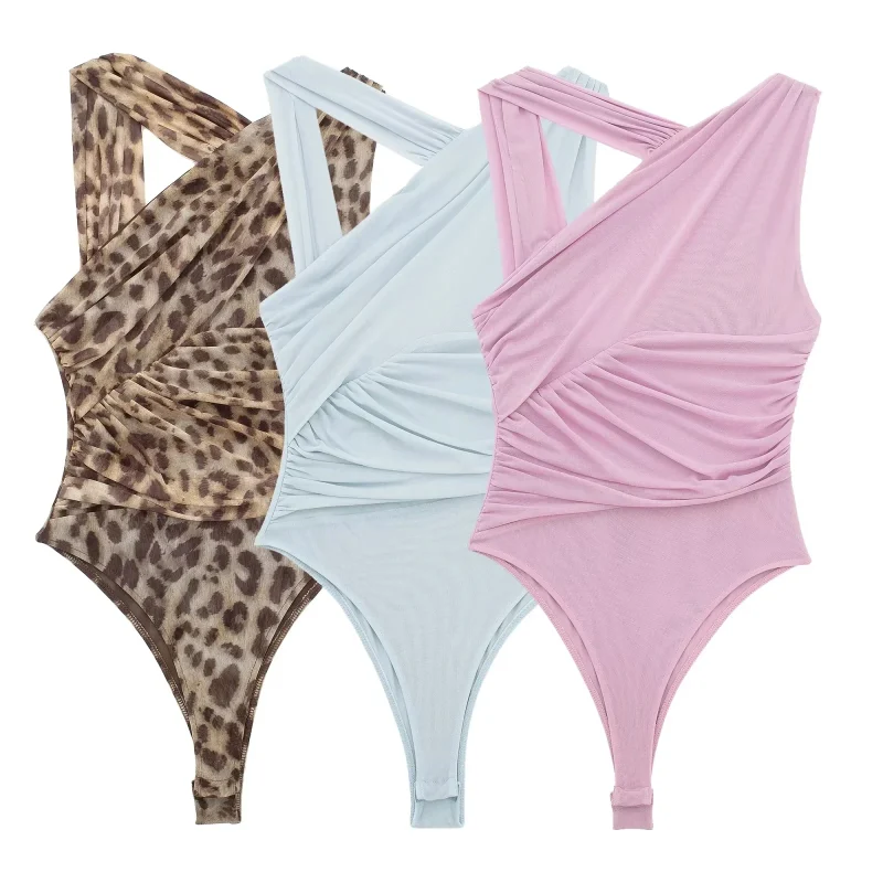 Women’s Leopard Print Sleeveless Jumpsuit - Image 8