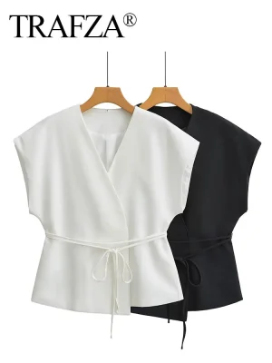 Women’s Vintage Lace-Up Vest