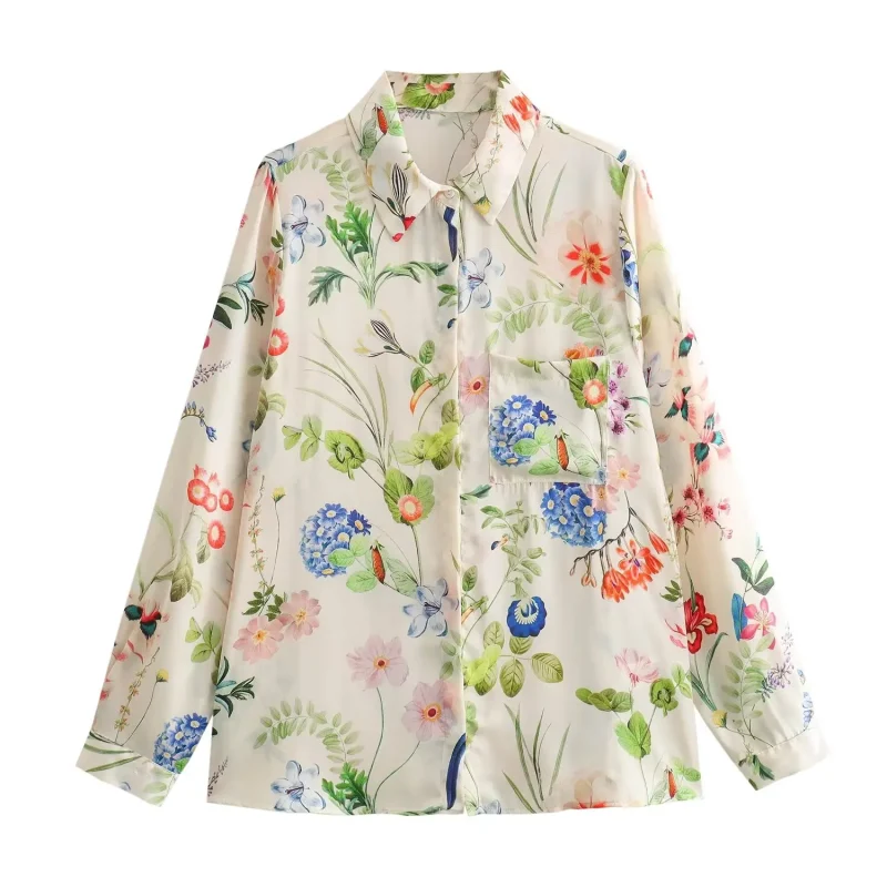 Women’s Elegant Floral Print Blouse