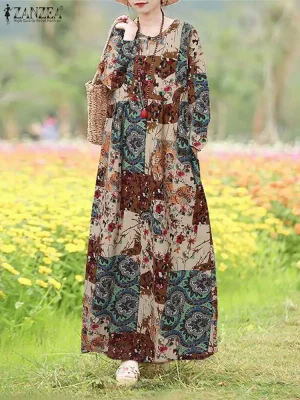 Vintage Paisley Maxi Dress