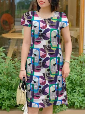 Bohemian Floral Knee-Length Sundress