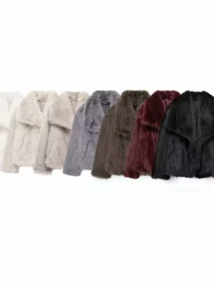 Women’s Autumn Winter Faux Fur Jacket