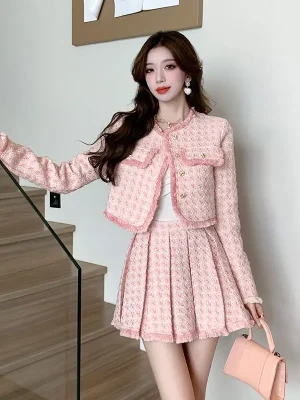 Luxury Quilted Sequin Two-Piece Suit