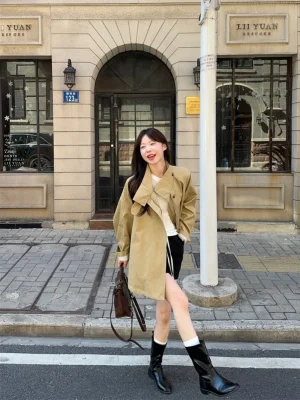 French Retro Stand Collar Coat