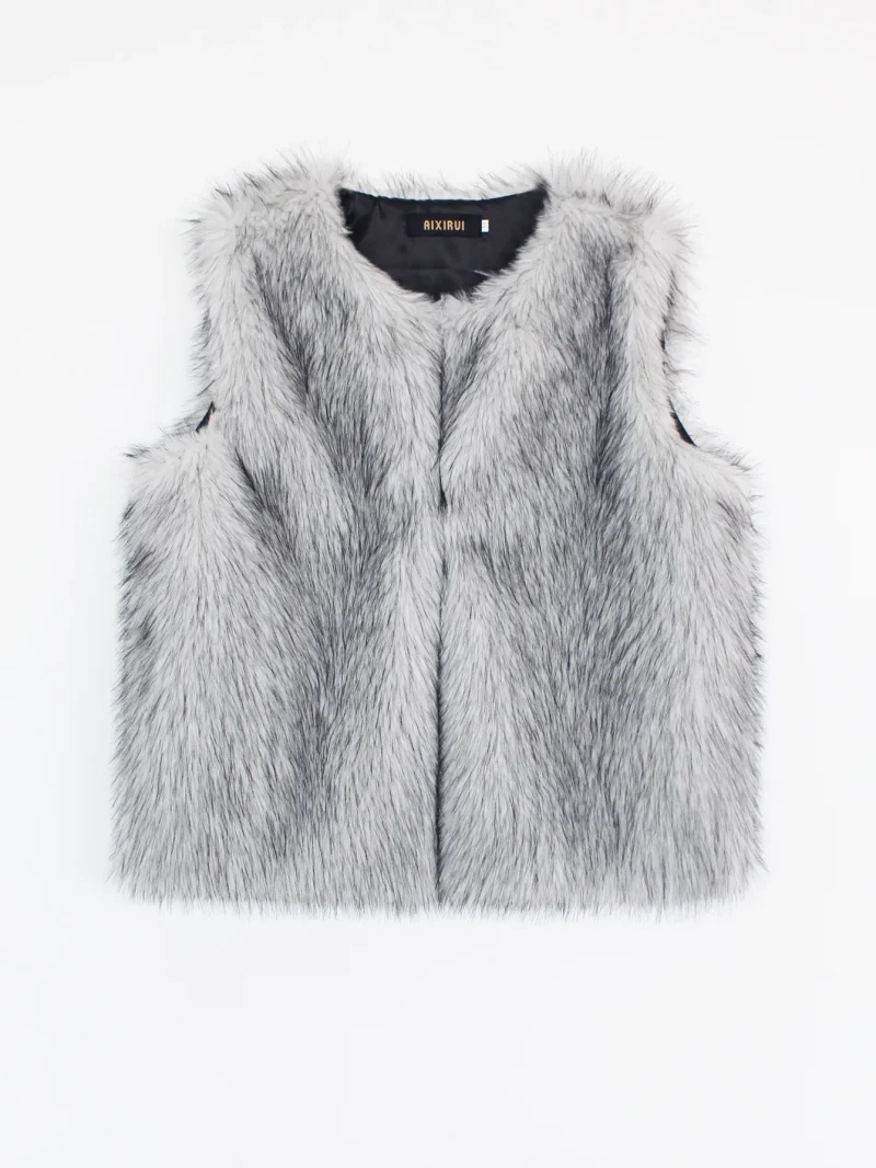 Thick Furry Faux Fur Vest Women Winter