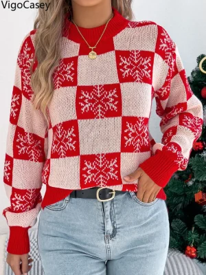 Women Christmas Knit Sweater