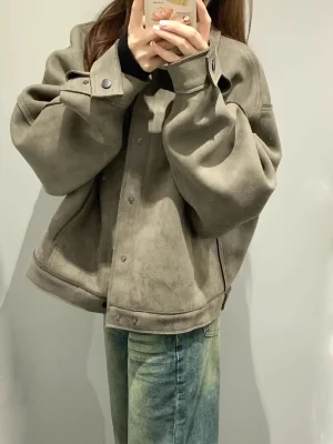 Women’s Retro Suede Short Jacket
