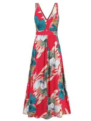 Summer Women’s V Neck Long Bodycon Dress