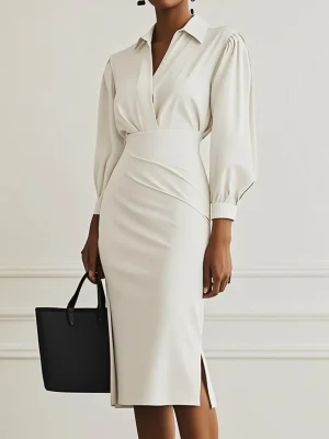 Women’s Slim Fit Waist Cinched Dress