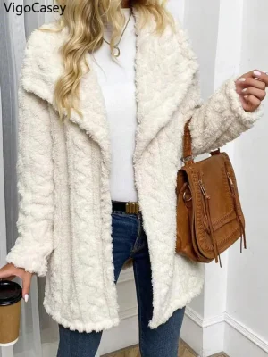 Soft White Zipper Short Jacket for Women
