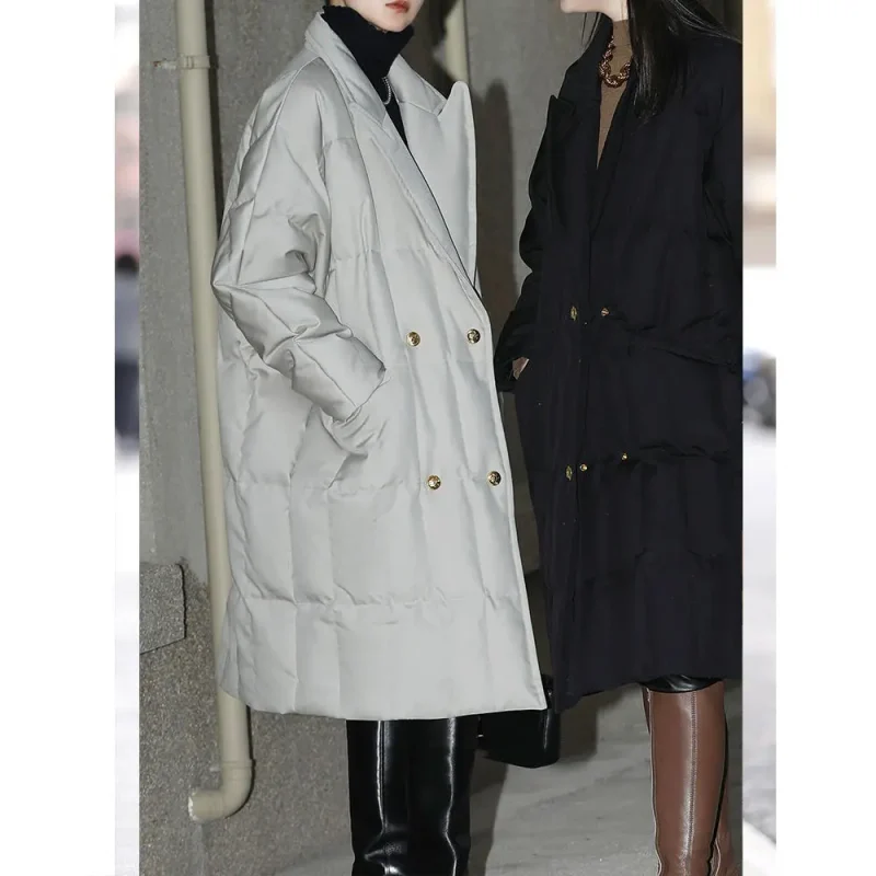 2025 Winter Women's Plaid Puffer Trench Coat - Image 3