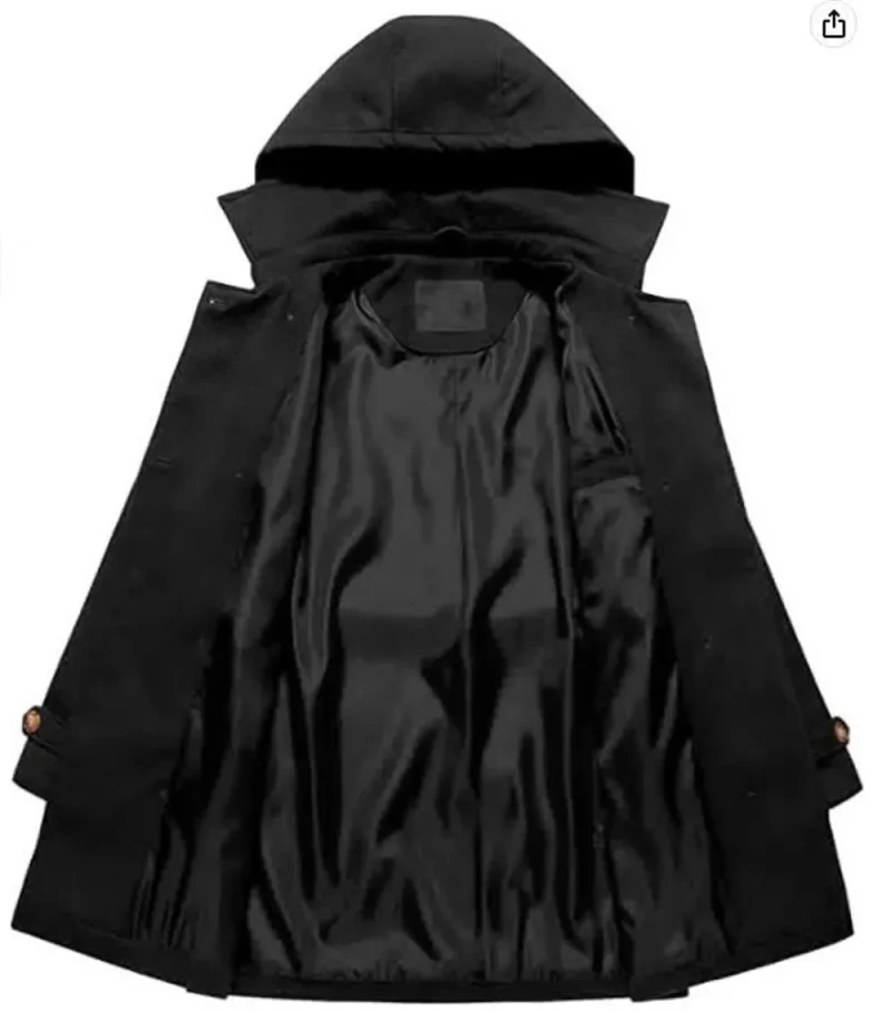 Autumn Winter Casual Trench Coat with Belt - Image 5