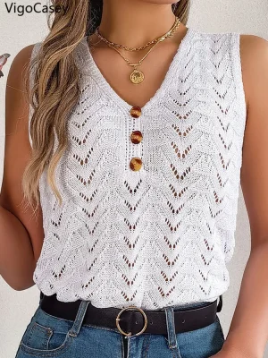 Summer Hollow Bodycon Tank Top