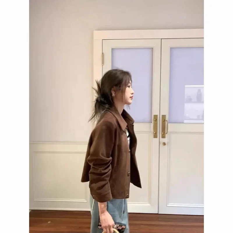 2025 Korean Coffee Velvet Casual Jacket