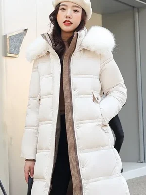 2025 Women’s Fur Trim Long Parka Coat