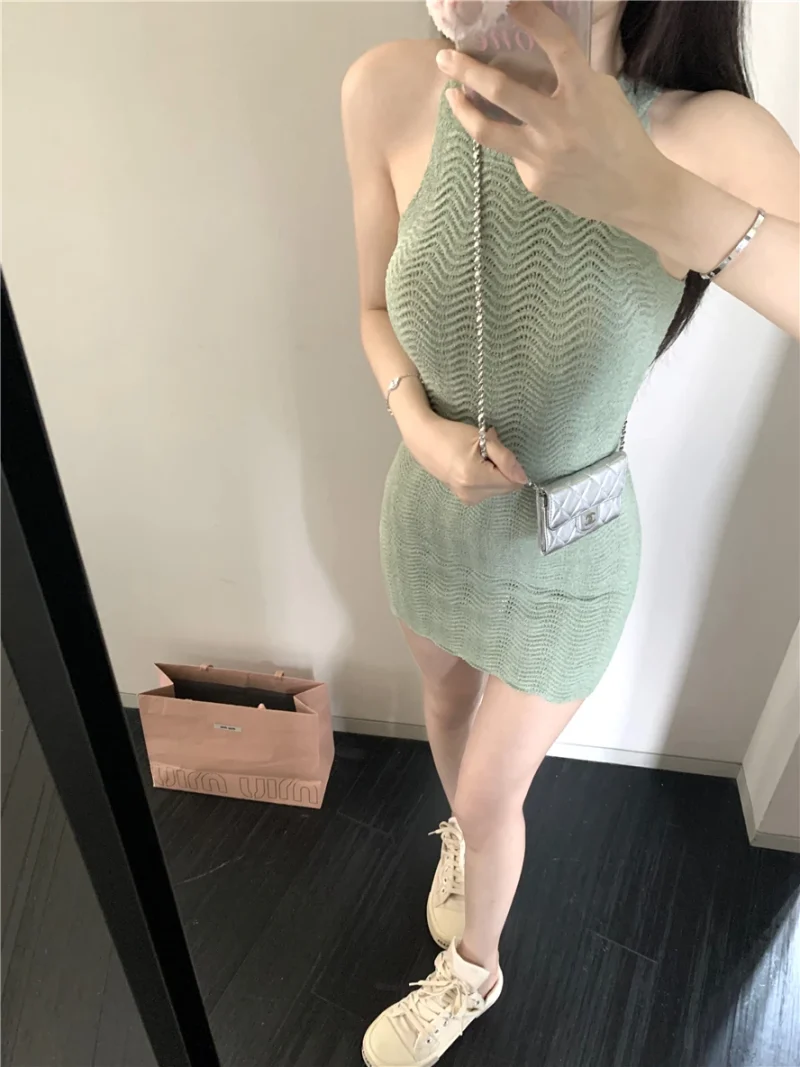 Summer Sexy Knit Tube Dress - Image 2