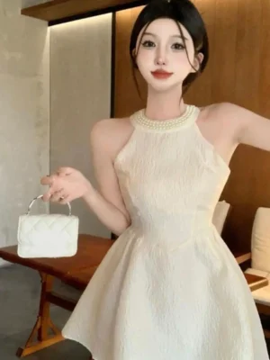 Slim Fit Halter Neck Vest Dress