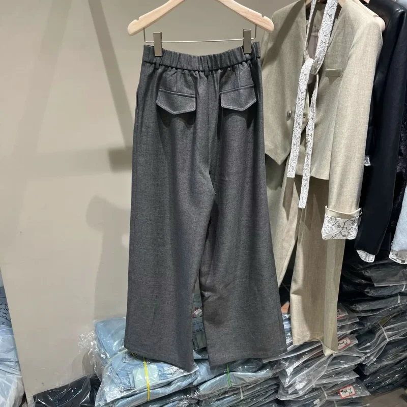 Korean Style Short Jacket and Pants Suit Set for Women - Image 2
