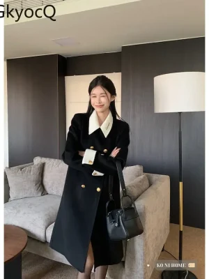 Luxury French Wool-Blend Coat
