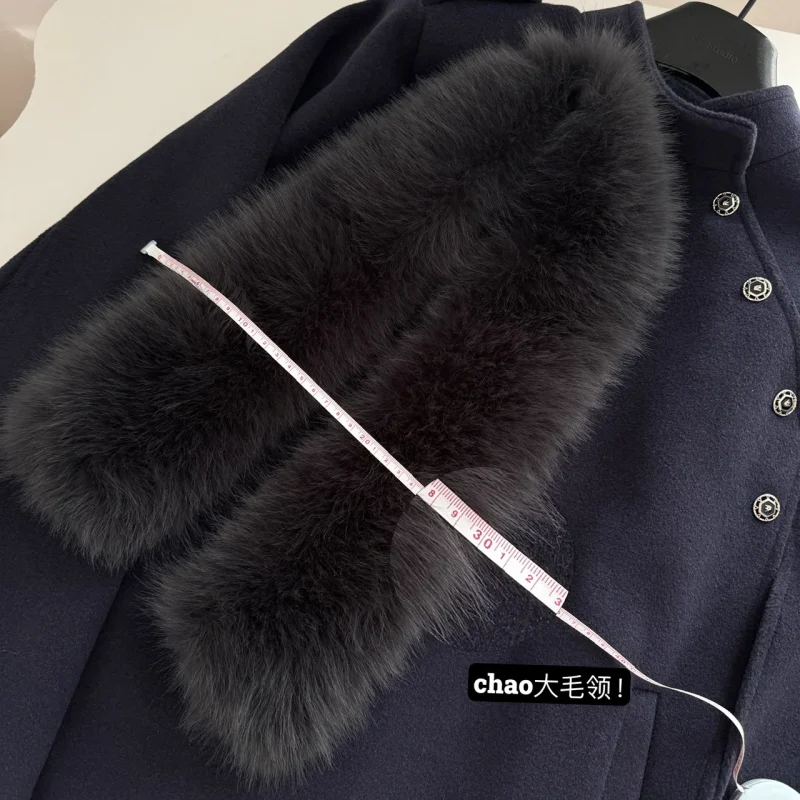 Korean Wool-Blend A-Line Coat - Image 4