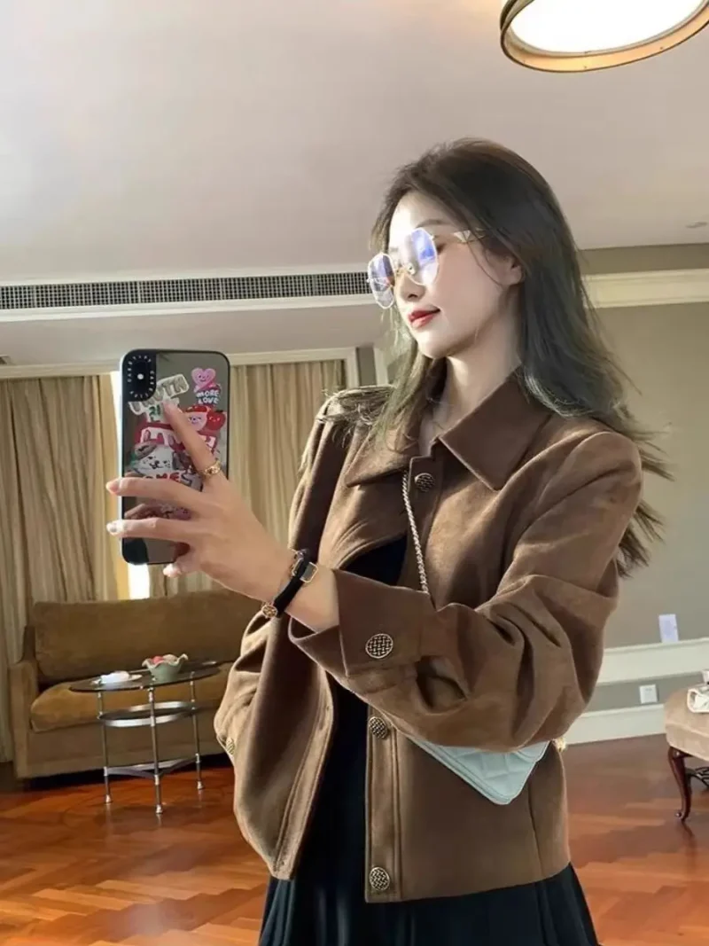 2025 Korean Coffee Velvet Casual Jacket - Image 2