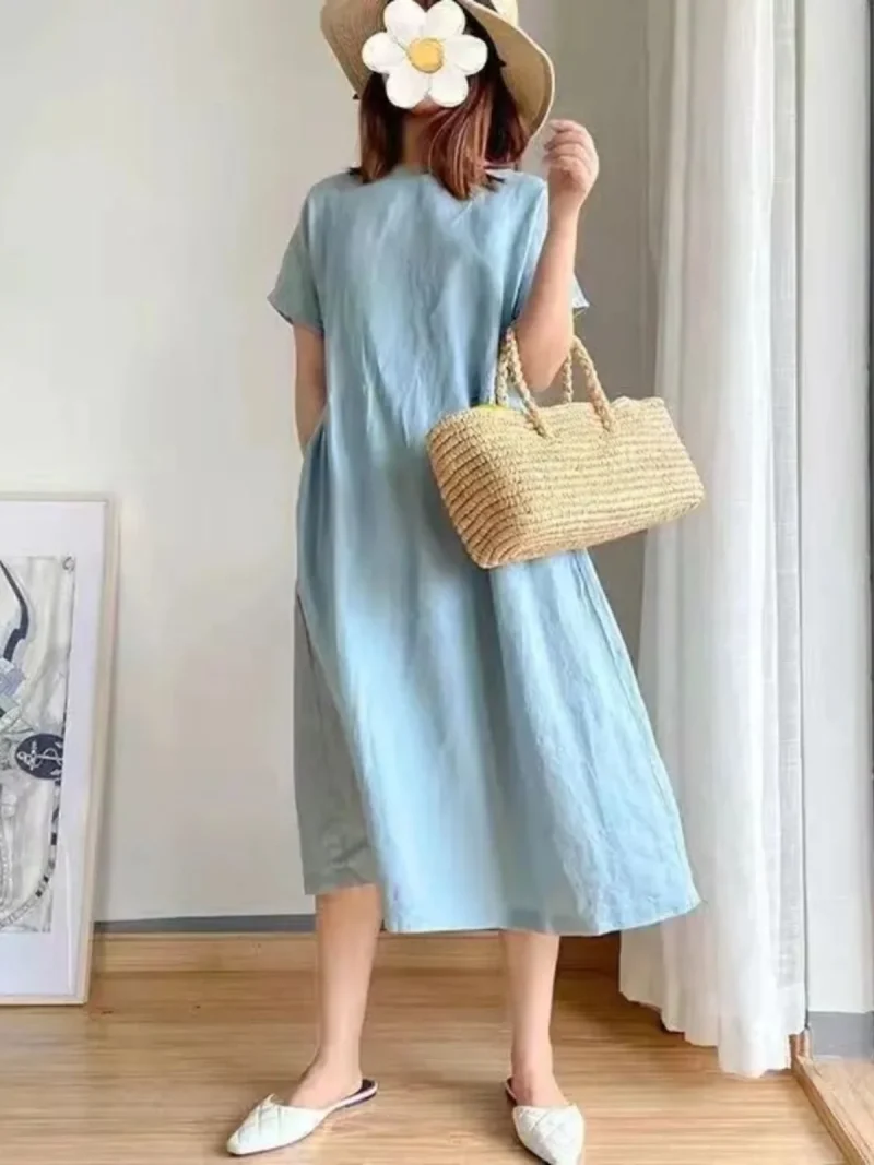 Women’s Summer Breathable Linen Dress - Image 5