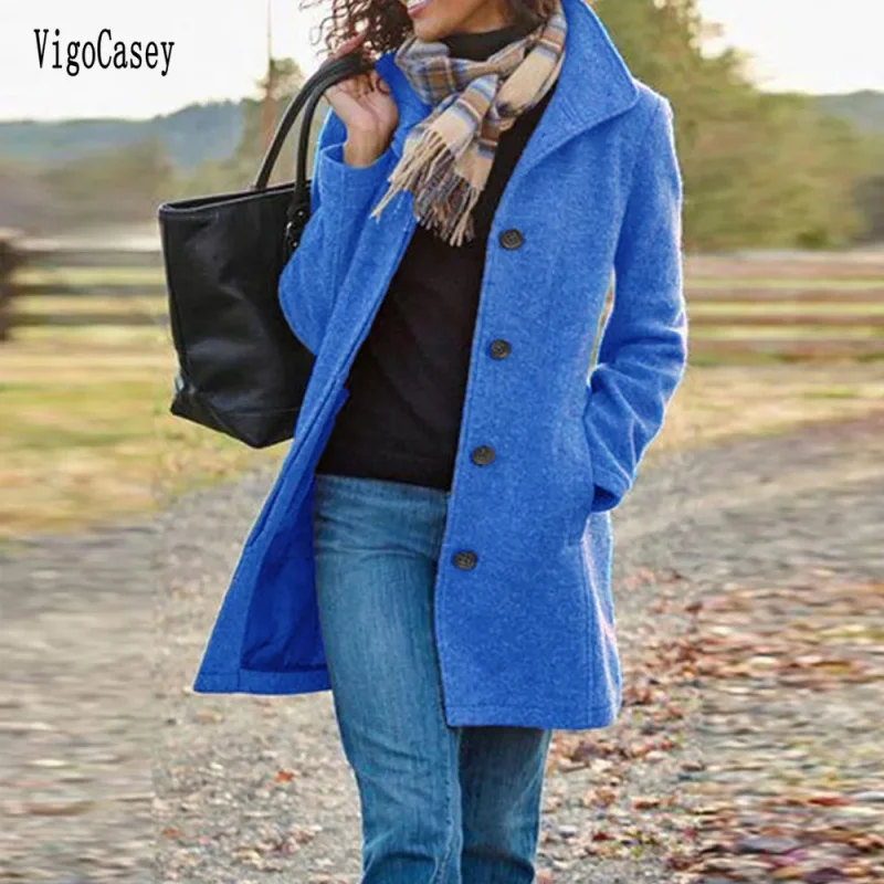 Elegant Orange Wool Blend Coat Women 2025 - Image 4