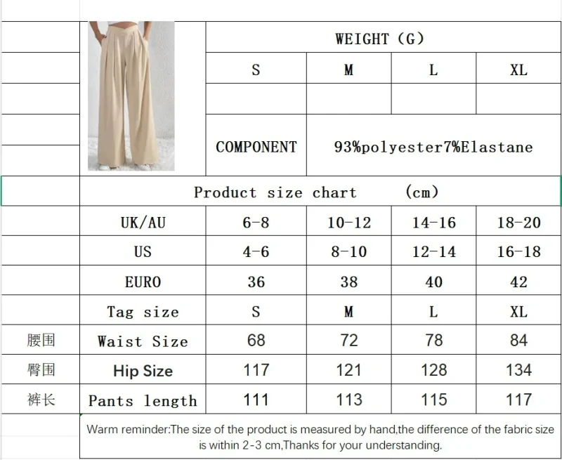 Women Apricot Wide Leg Pants - Image 6
