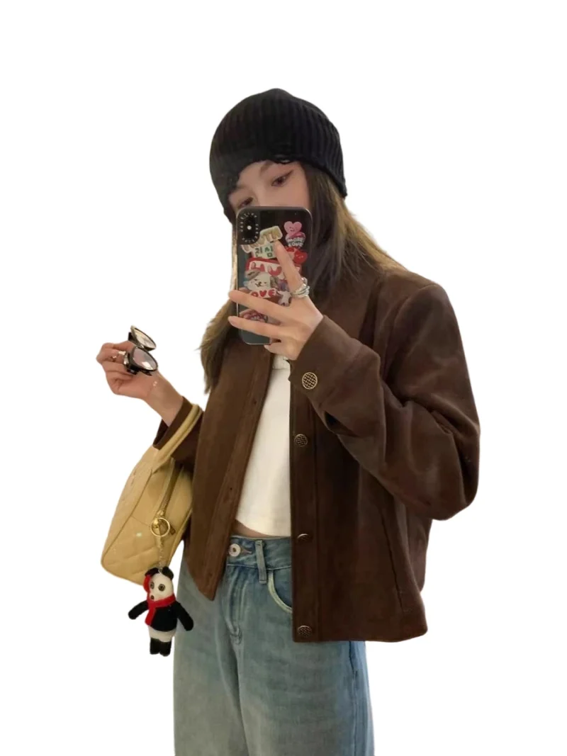 2025 Korean Coffee Velvet Casual Jacket - Image 6