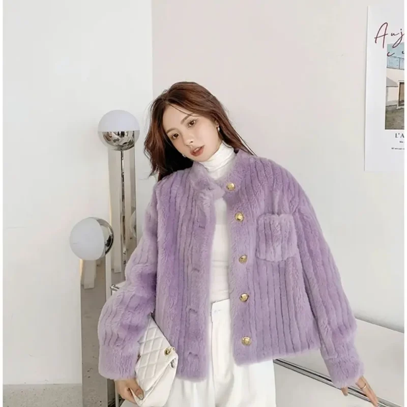 2025 Women’s Short Lamb Fur Shearling Coat - Image 2