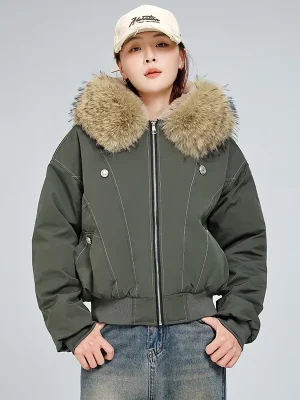 2025 Winter Fur Trim Cotton Jacket