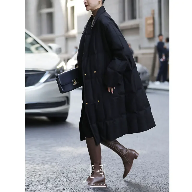 2025 Winter Women's Plaid Puffer Trench Coat - Image 5