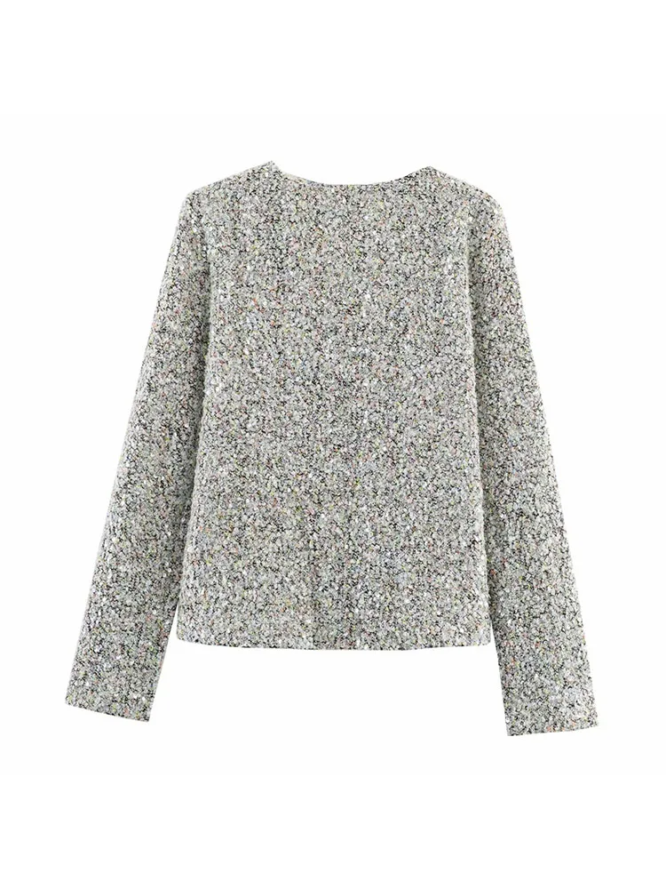 Autumn Winter Beaded Mini Skirt Set - Image 4